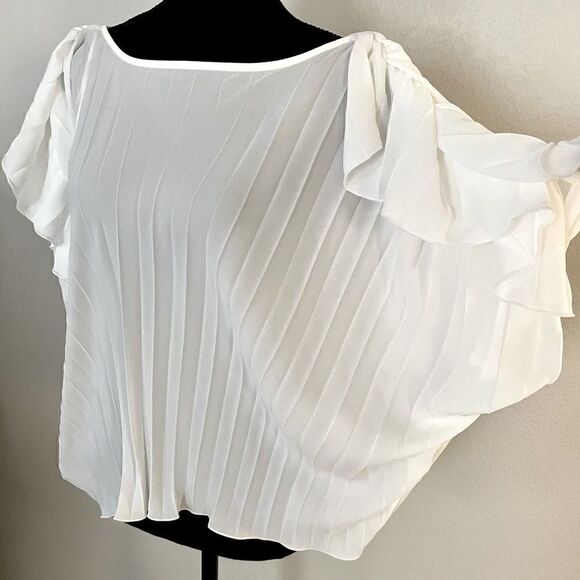 NWT Zara Drop Sleeve Pleated Top - Picture 4 of 8